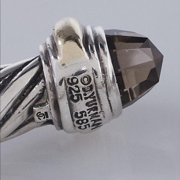 David YURMAN  Classic Smokey quartz cuff bracelet. - Picture 8 of 8